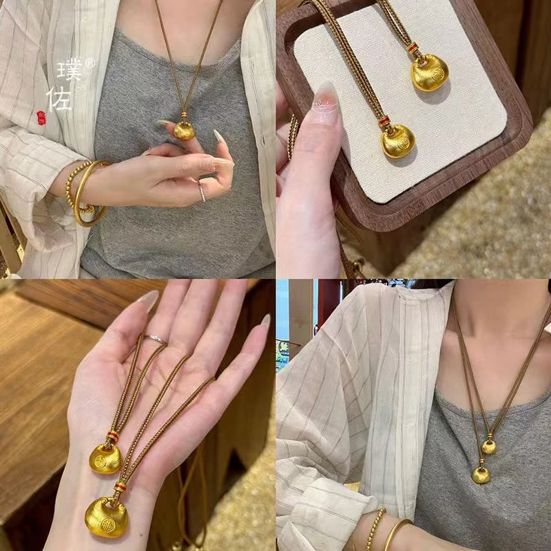 钛钢吊坠 【冯七七】小胖福吊坠女项链