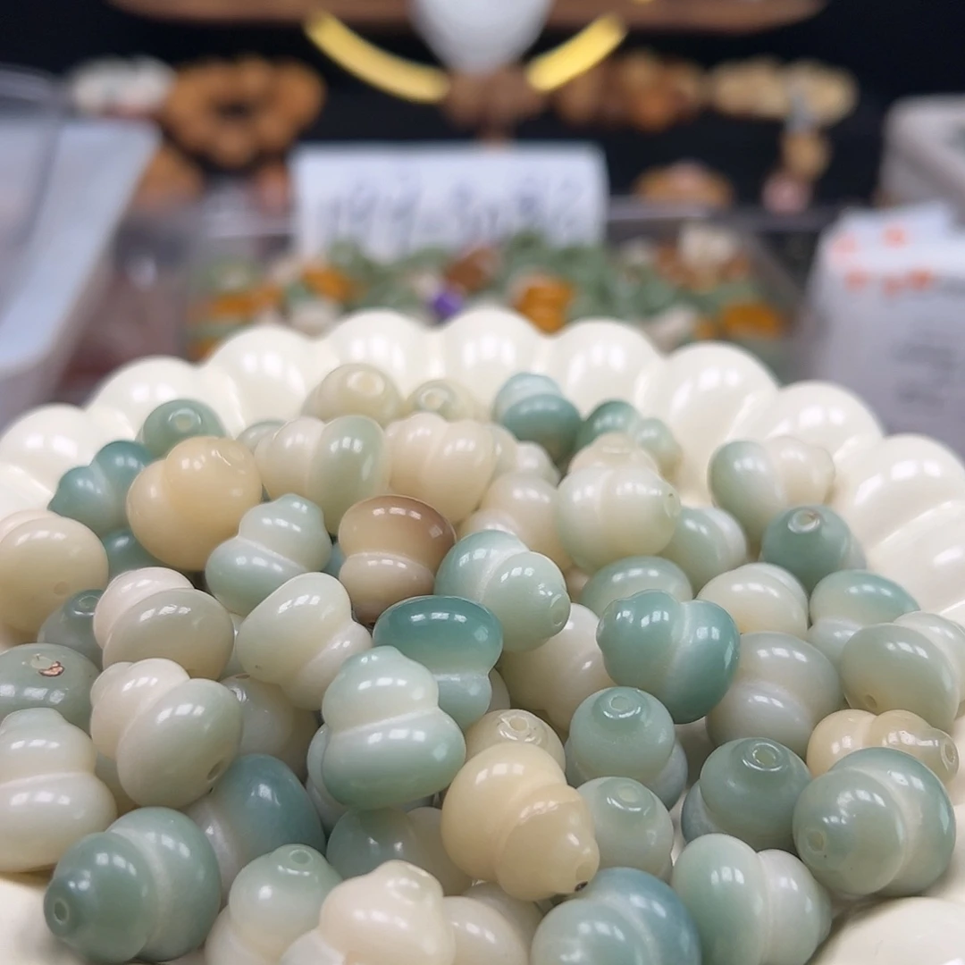 菩提根/象牙果手串卡17左右海盐蓝胖葫芦100颗有坏