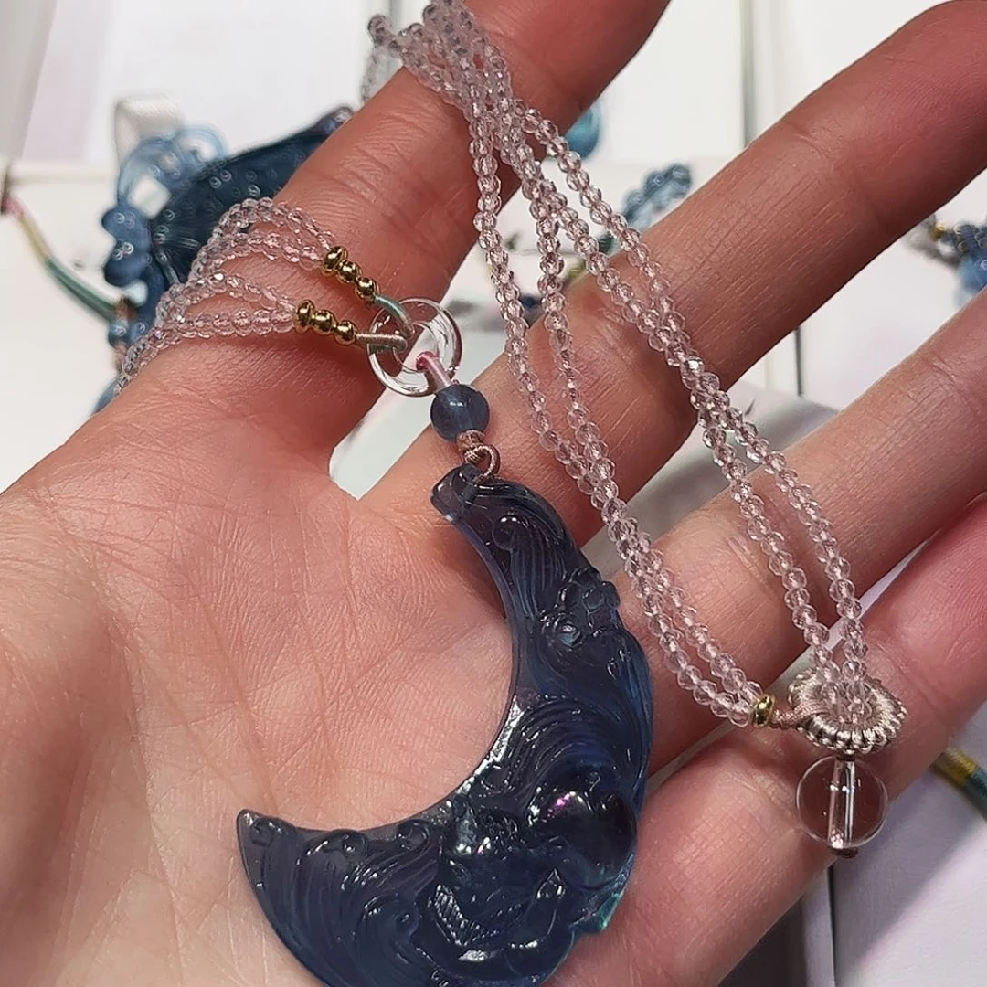 紫晶颈饰未镶嵌幻*花