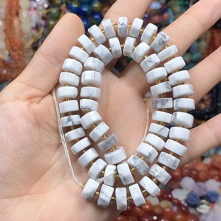 玛瑙/玉髓未镶嵌珠宝半成品天然白松卡10mm