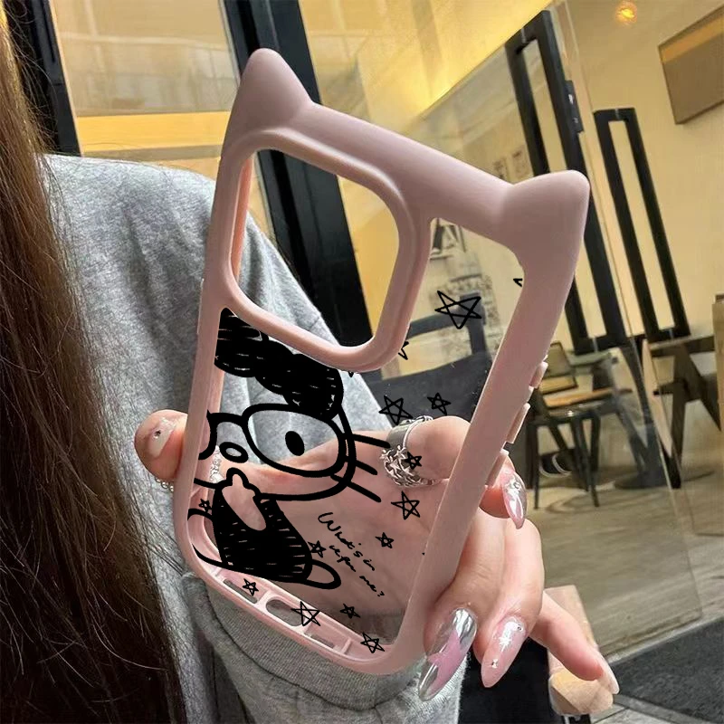 kt猫适用苹果16Pro手机壳iPhone/华为/OPPO/小米/VIVO/一加软女简