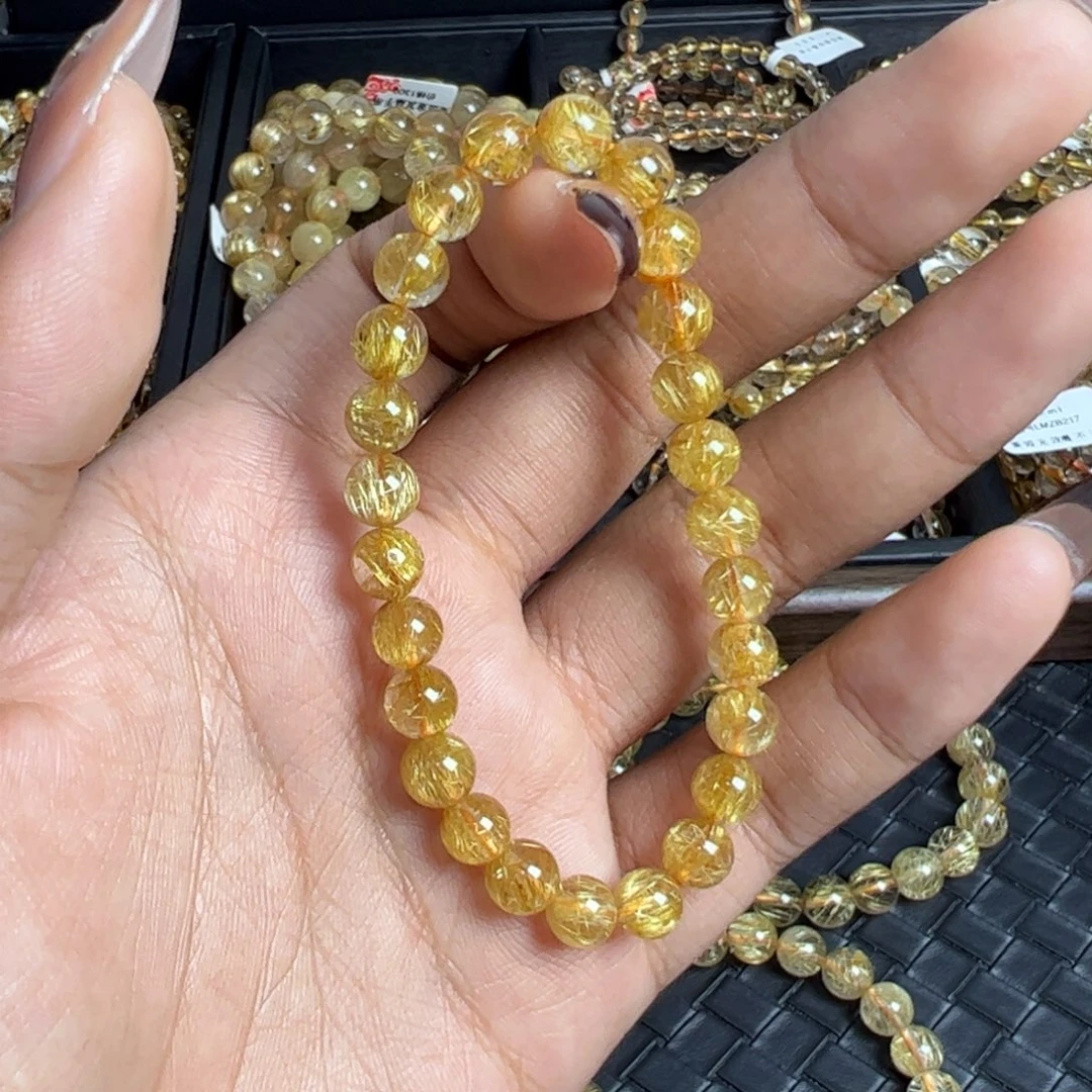 未镶嵌手链水晶天然金发晶