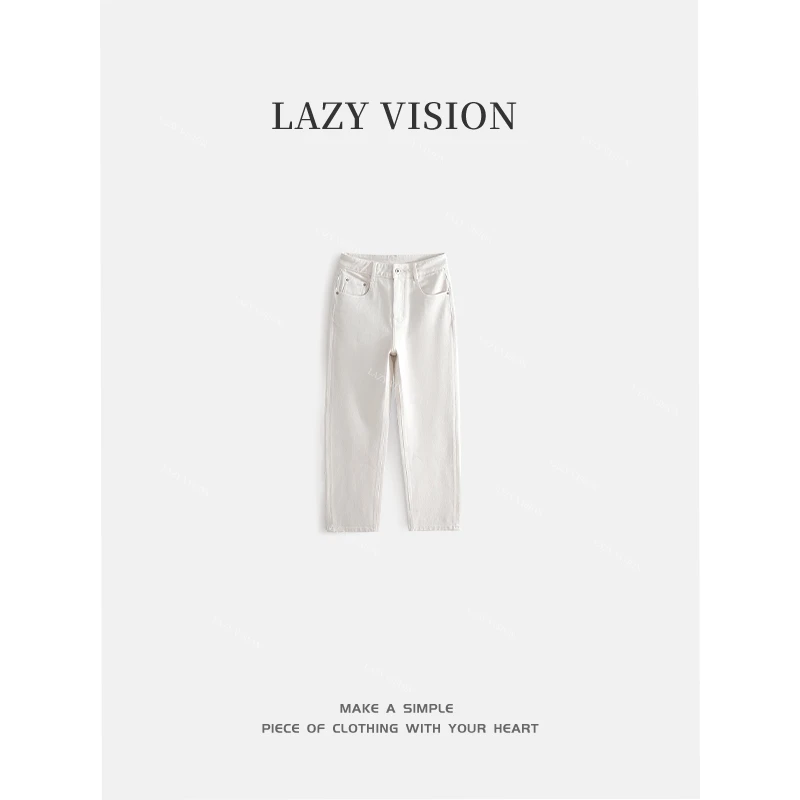 LAZYVISION【法棍】土耳其万向弹牛仔直筒九分牛仔裤ZMD-25140