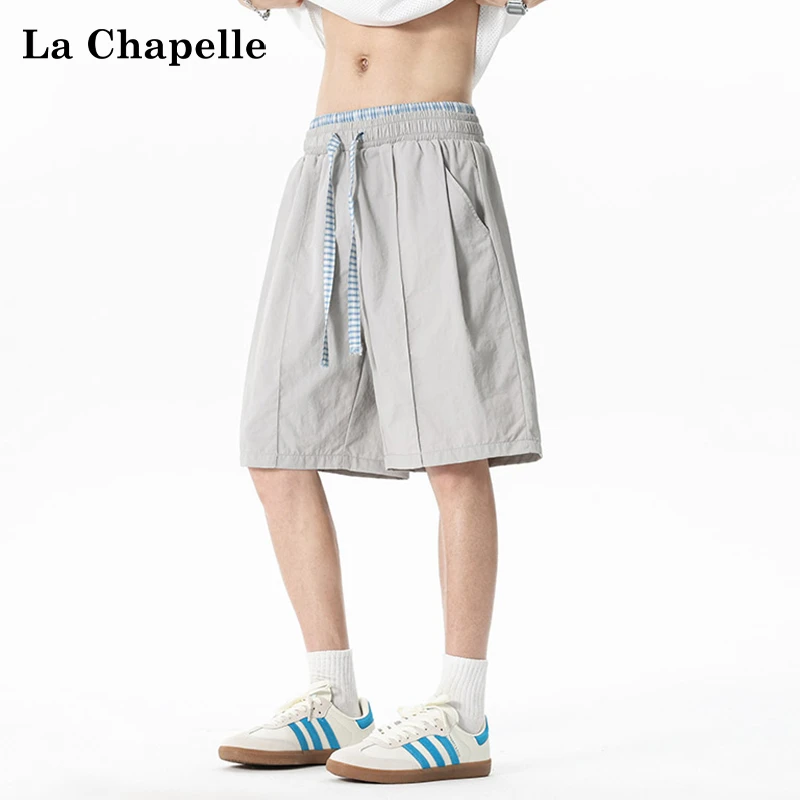 La Chapelle/拉夏贝尔潮牌凉感工装短裤夏季宽松薄款五分裤男女款