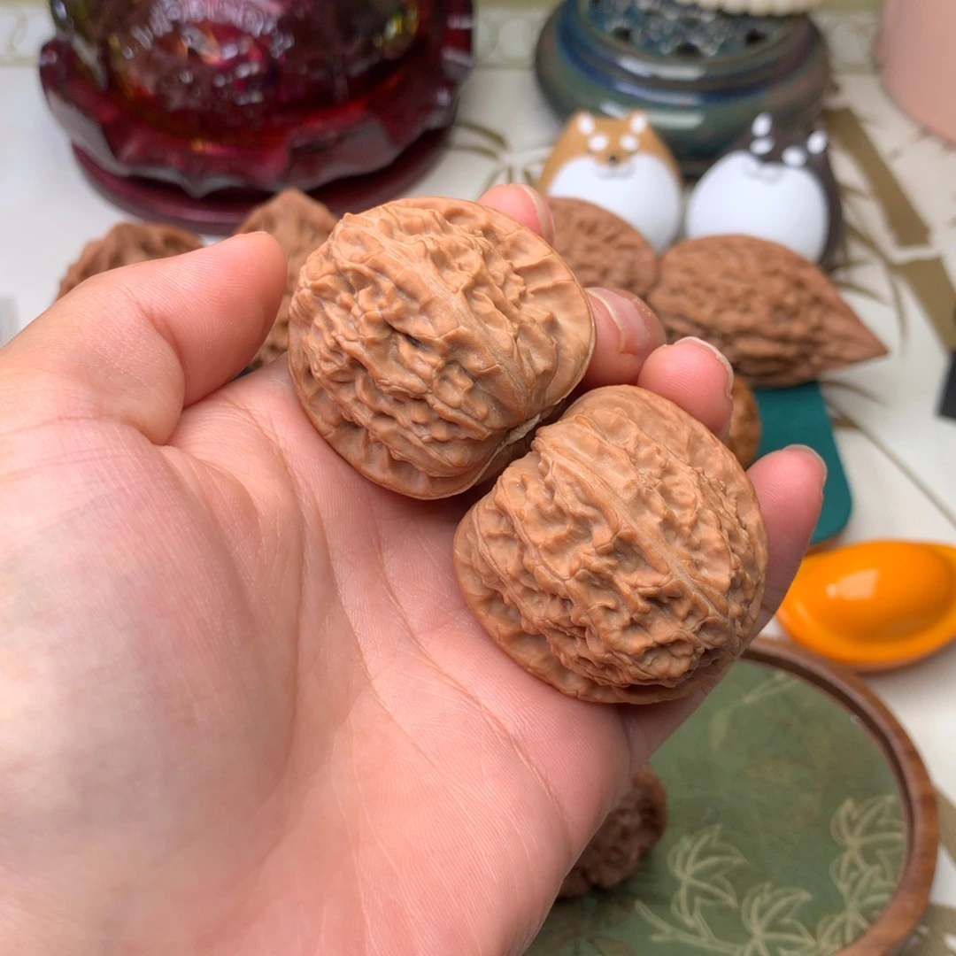 把件文玩核桃白狮子39