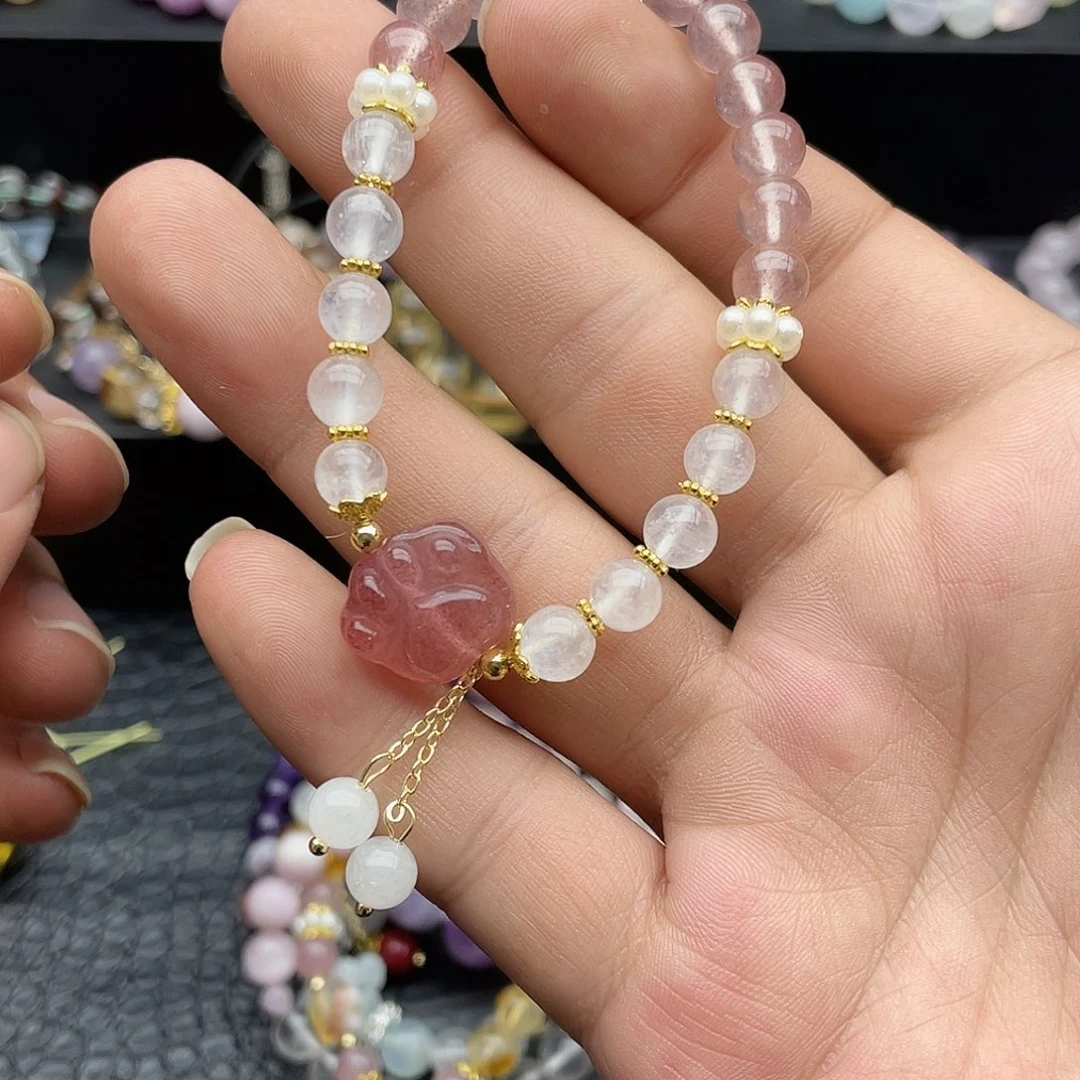 水晶手链未镶嵌草莓晶
