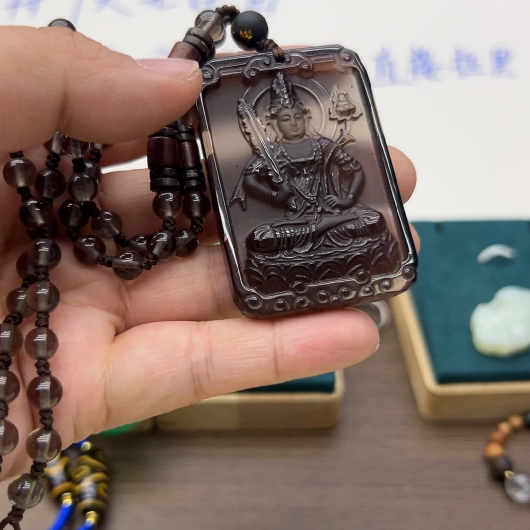 黑曜岩未镶嵌颈饰35