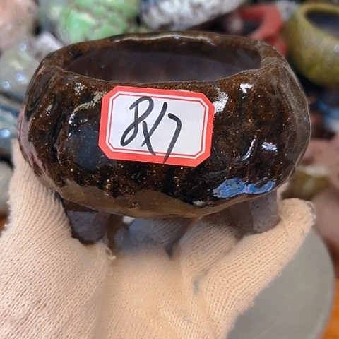 粗陶花盆手工花盆