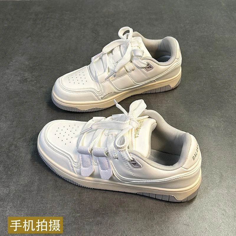 男款鞋子美式板鞋男厚底百搭学生秋季新款休闲潮流平底面包运动鞋