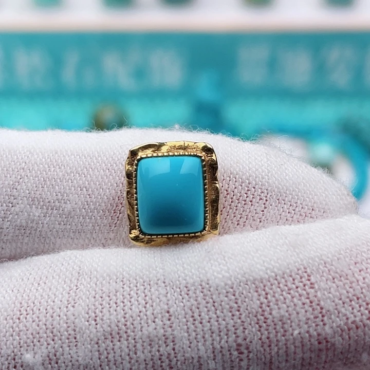 18K金镶嵌绿松石珠宝奇石9.7