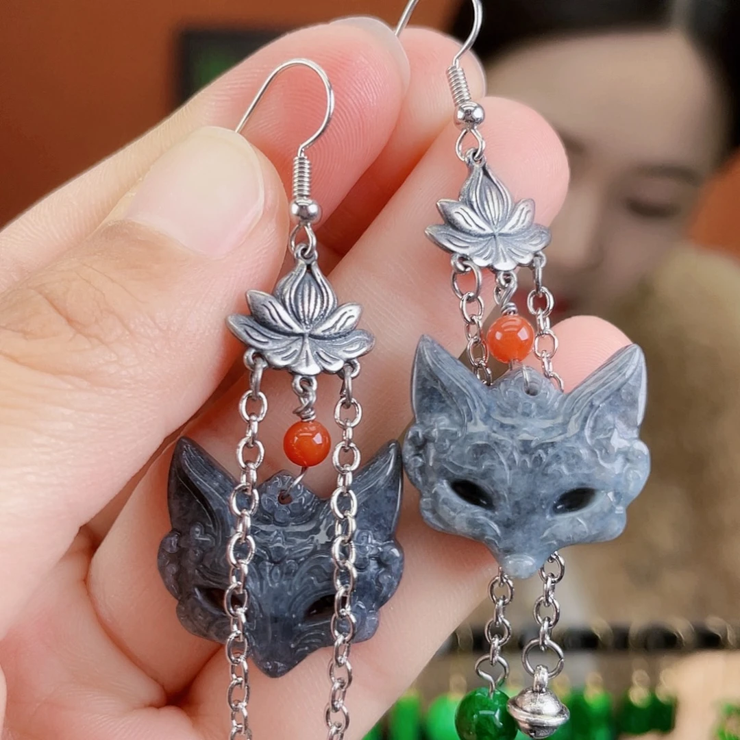 翡翠未镶嵌耳饰饰品