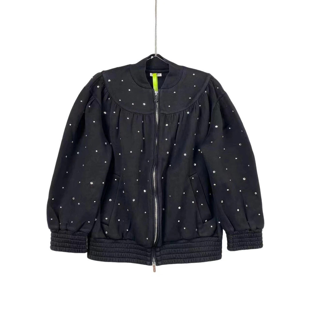 95新 MIU MIU/缪缪 22917 logo满钻外套 XS码