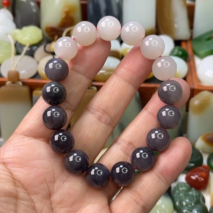 和田玉未镶嵌手链卡十二