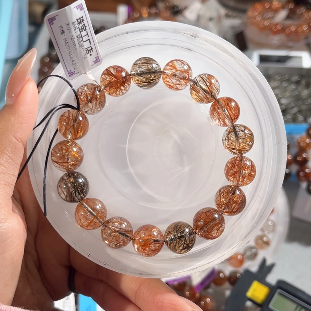 水晶未镶嵌手链黑金超12m