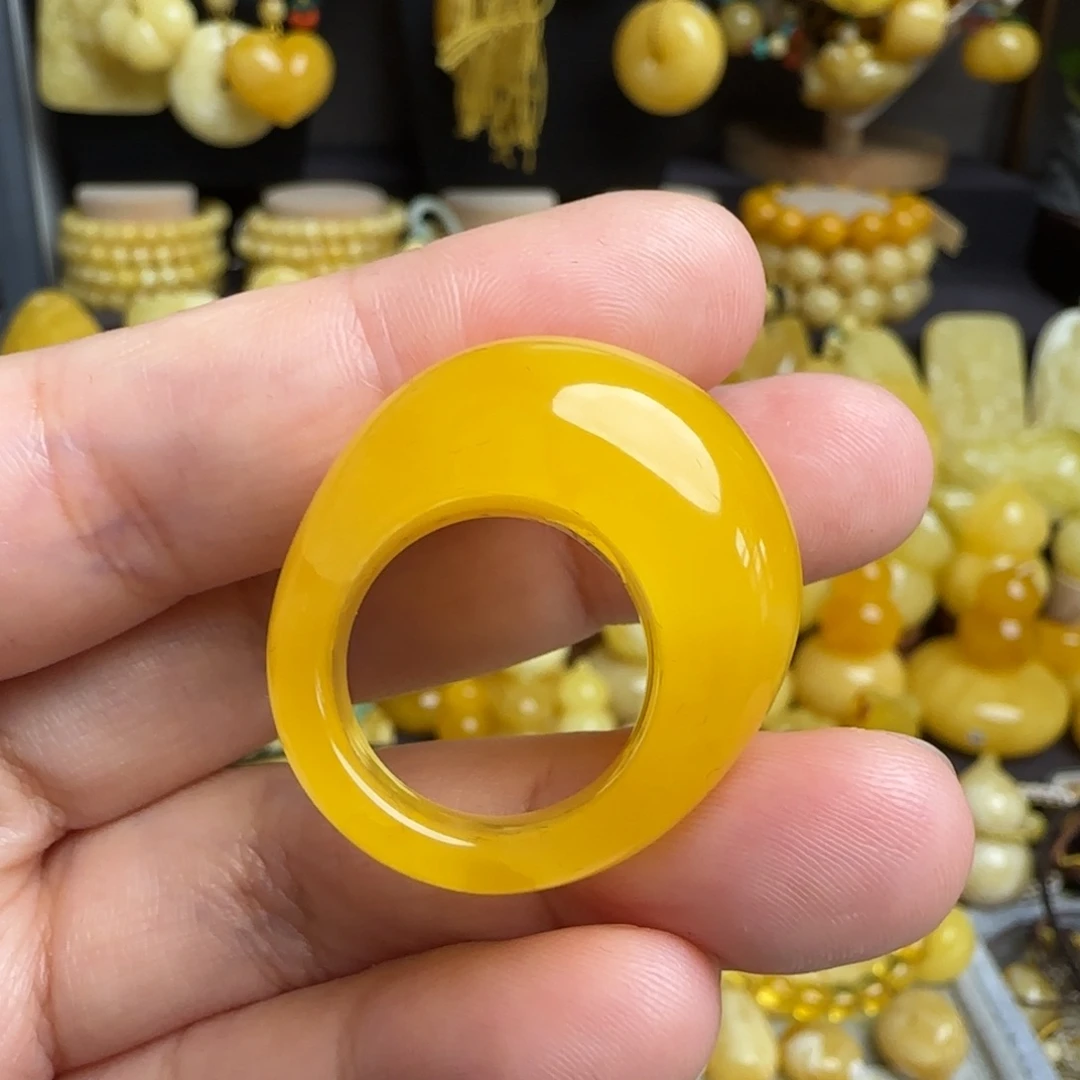 未镶嵌蜜蜡戒圈蜜蜡戒圈