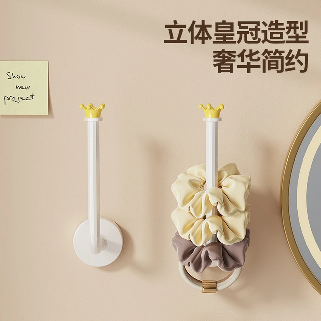皇冠发圈发箍收纳架卫生间发饰发夹皮筋头绳挂钩发绳首饰品展示架