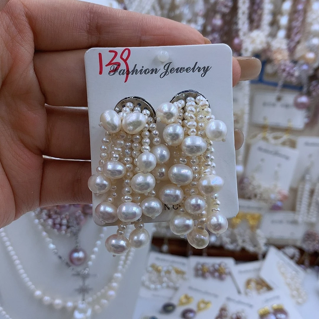 项链银S925镶嵌淡水珍珠