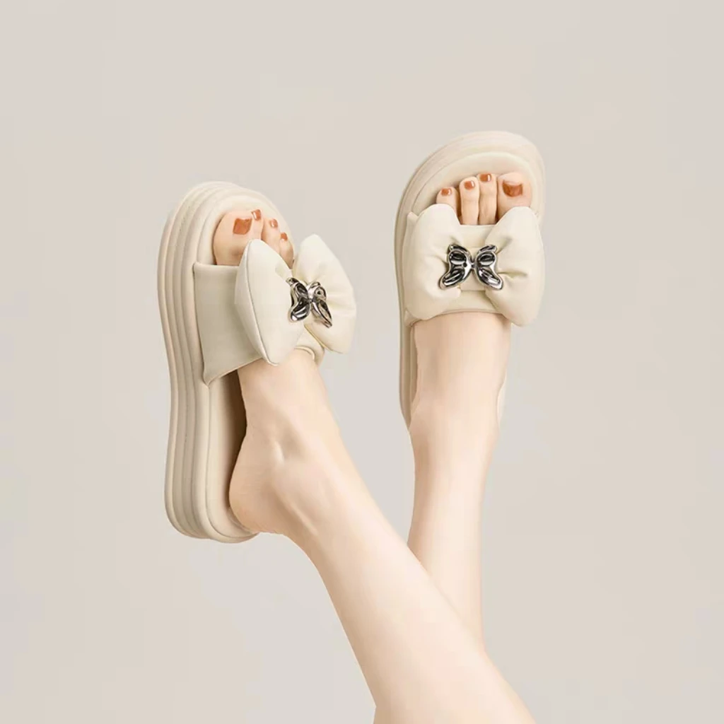 沙滩拖鞋女鞋夏季新款时尚简约平底中跟圆头套脚1121