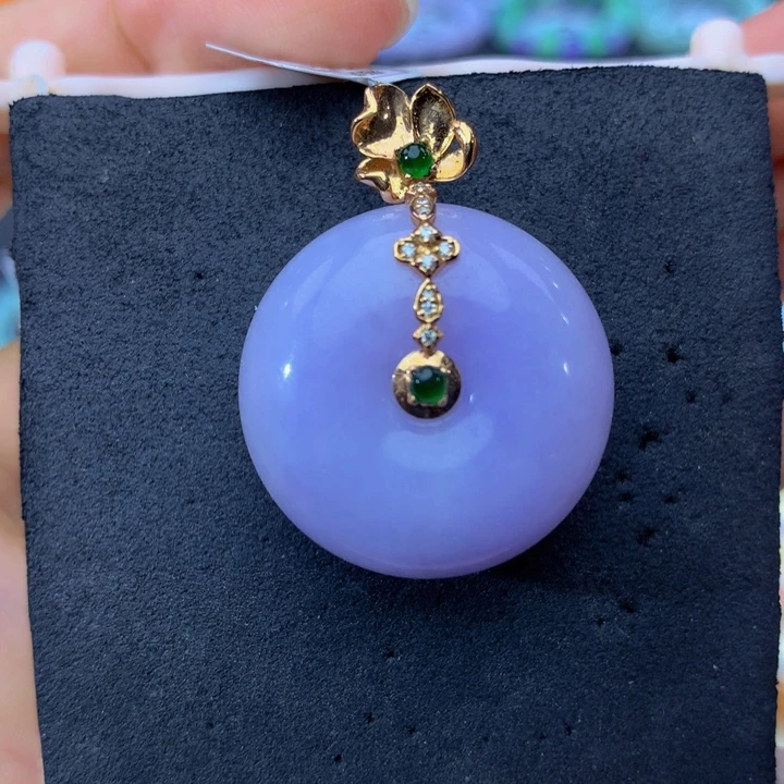 手链翡翠18K金镶嵌翡翠