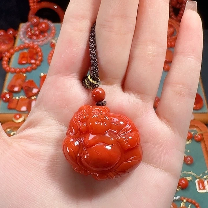 南红玛瑙未镶嵌吊坠