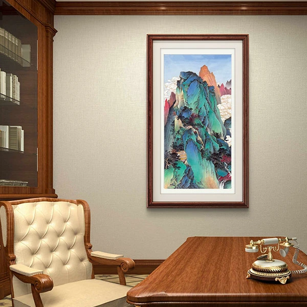 【手绘秘彩描金】春山瑞松—高金月—手绘国画