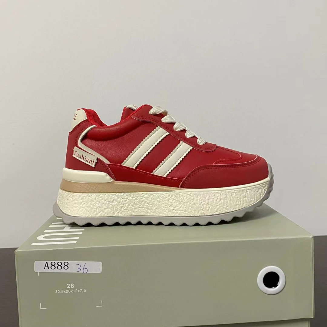 【清仓】2025小个子厚底平增高百搭女鞋A888