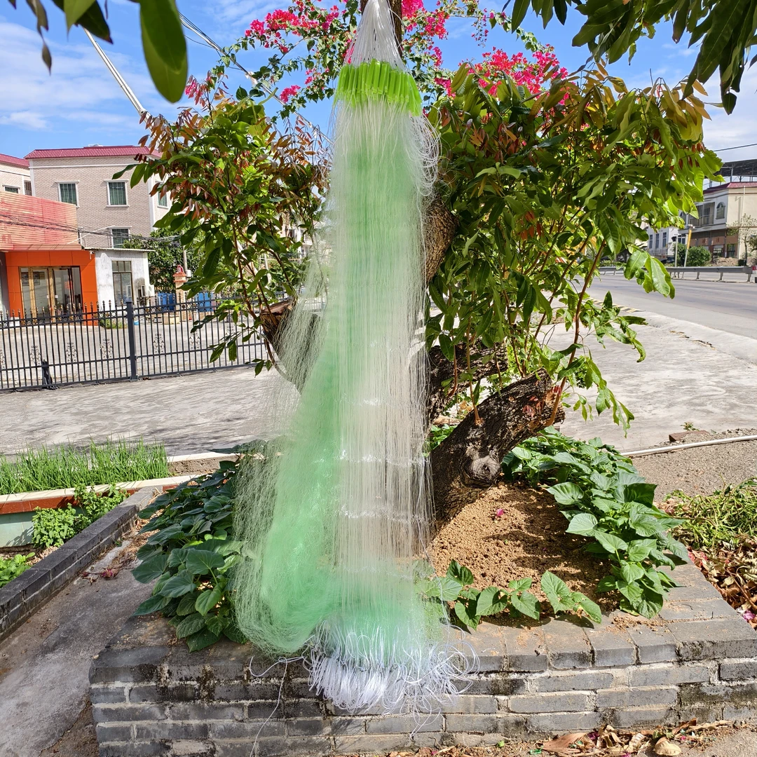 三层加强绿丝沉网粘网适合淡水捕鲫鱼鲢鱼白条等多种鱼类的捕鱼网