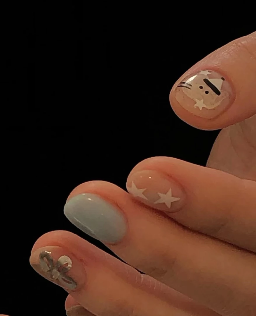 【小奶猫】春夏美甲手绘猫咪美甲拆卸气质穿戴甲手工猫眼显白贴片