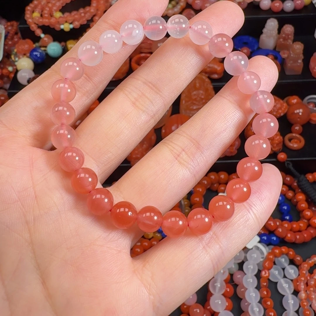 南红玛瑙未镶嵌渐变7.mm