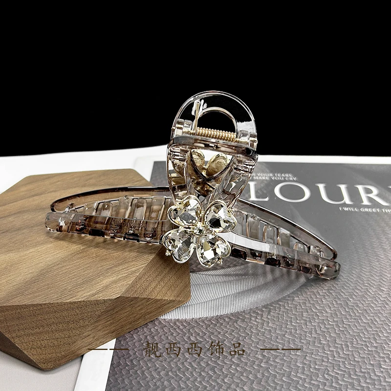 【LXX靓西西】7065 四叶浅香槟精致千金风13厘米全盘抓夹