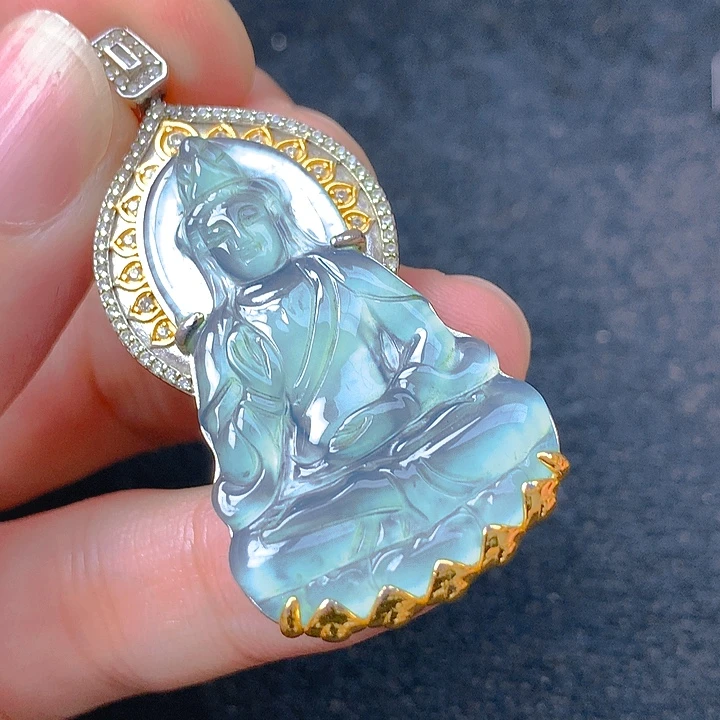 翡翠银S925镶嵌颈饰