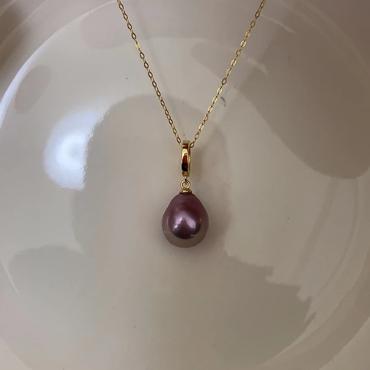 银S925镶嵌淡水珍珠吊坠(赠链)