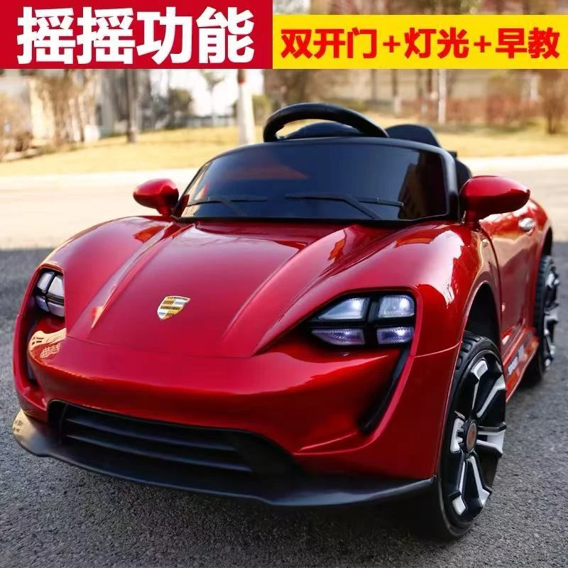 保时捷小汽车电动车四轮音乐四驱周宝贝小孩1-儿童车小汽车电动车