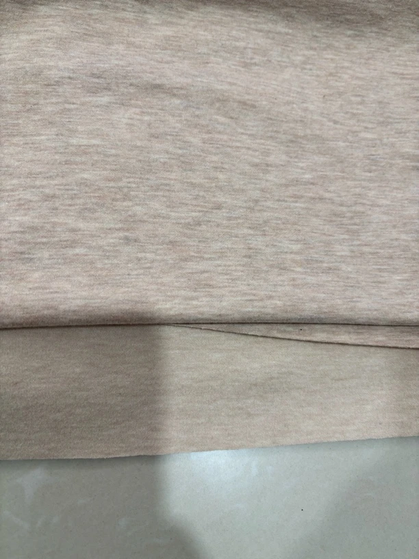 浅燕麦蚕丝AB澳绒面料蚕丝羊毛绒布发热保暖家居服打底衫面料