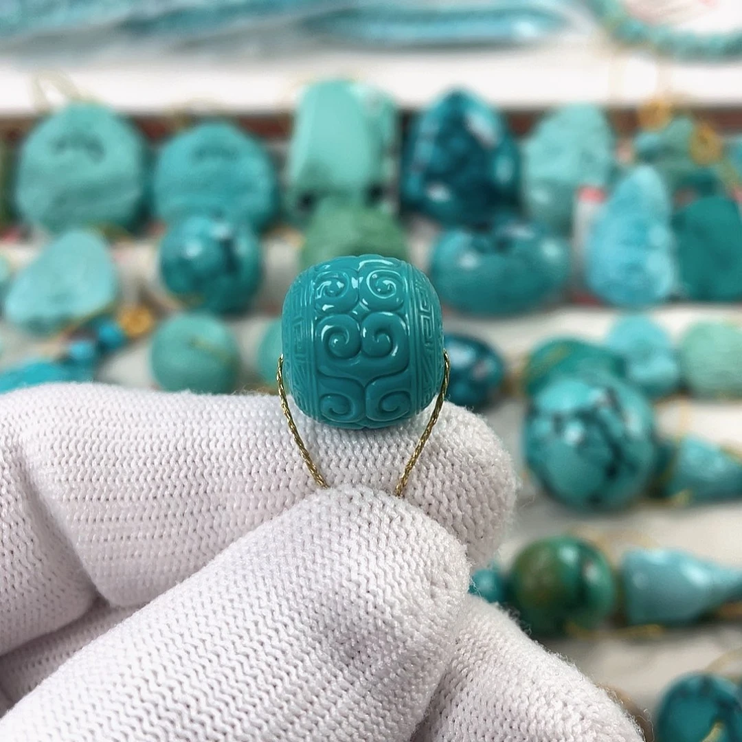 绿松石未镶嵌车挂15