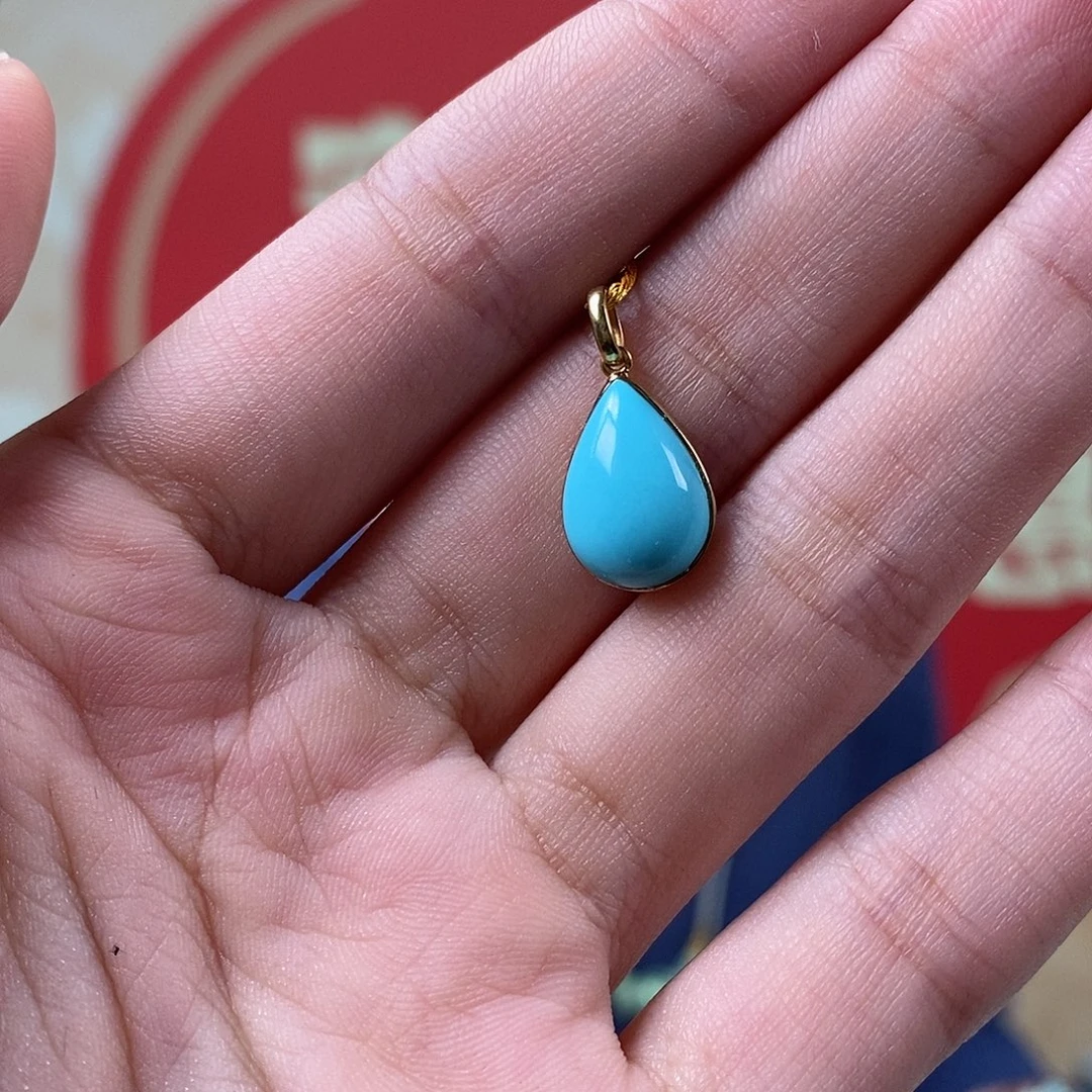 绿松石18K金镶嵌珠宝奇石