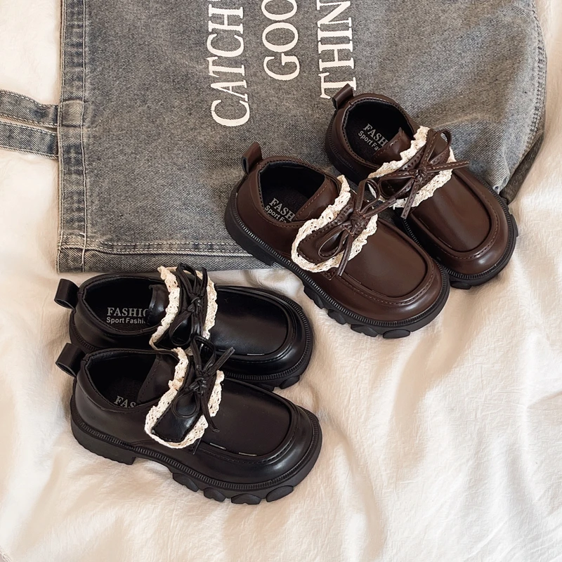 女童春秋车缝线超纤皮小女孩软底单皮鞋女宝宝魔术贴休闲四季通用