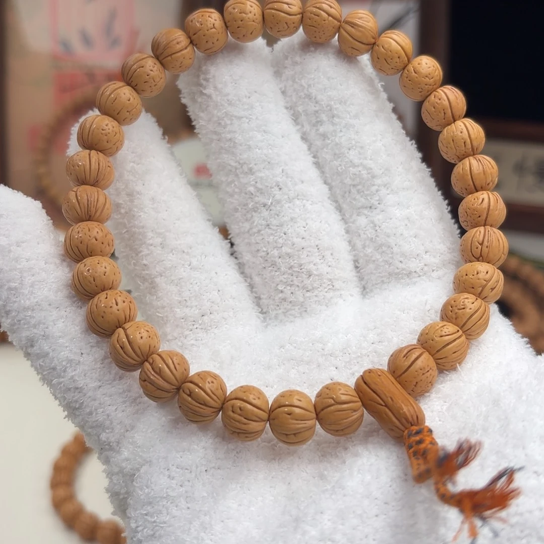 手串桃核1.1「核王刑天」野生桃核手持