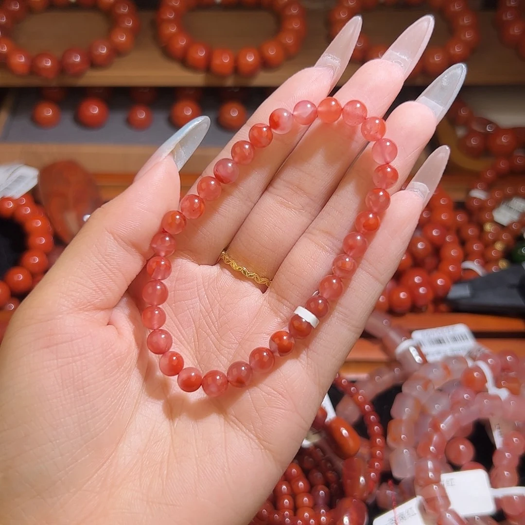 南红玛瑙手链未镶嵌6mm