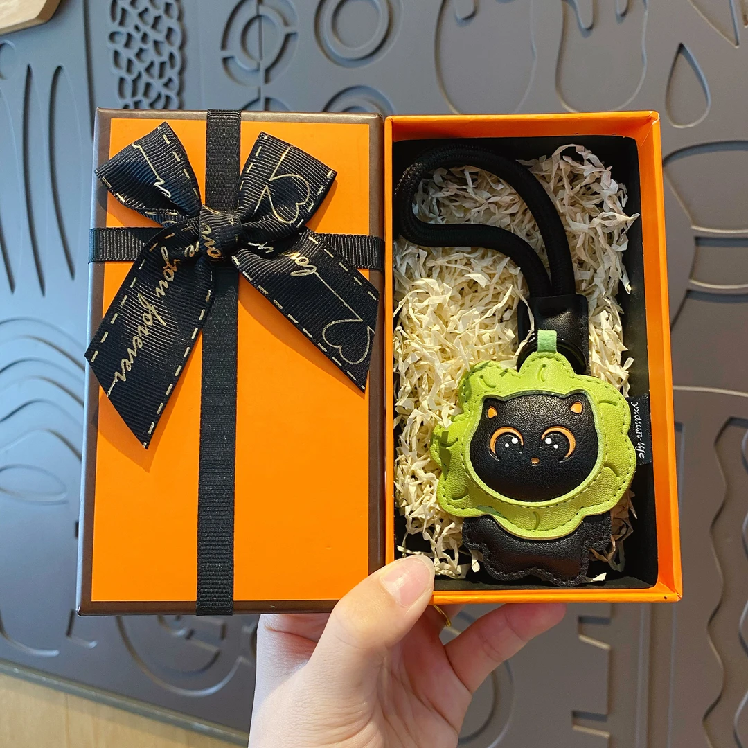 【生日礼物】卡通大眼黑猫钥匙扣男女汽车钥匙链书包挂饰伴手礼物