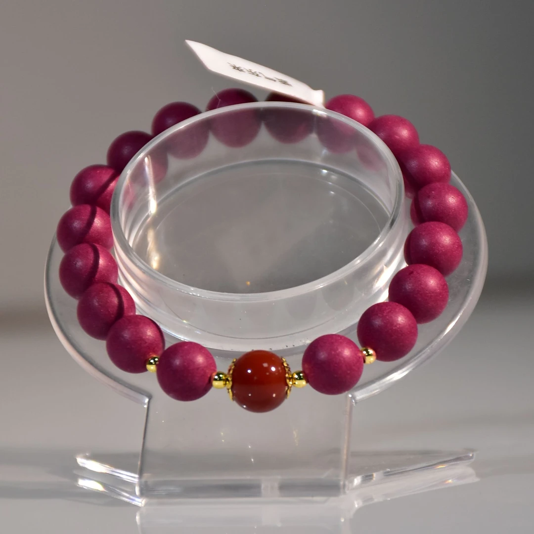 福利【紫气东来】天然冷凝合香香珠紫红色 百搭颜值款非遗古法泥塑