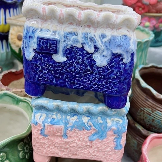 多肉绿植陶瓷花盆9.9包邮，有空