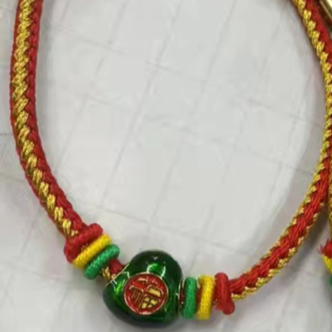 非金属布艺手链 【欣易珠宝】“福到” 端午必拍 手绳（随机发三条）