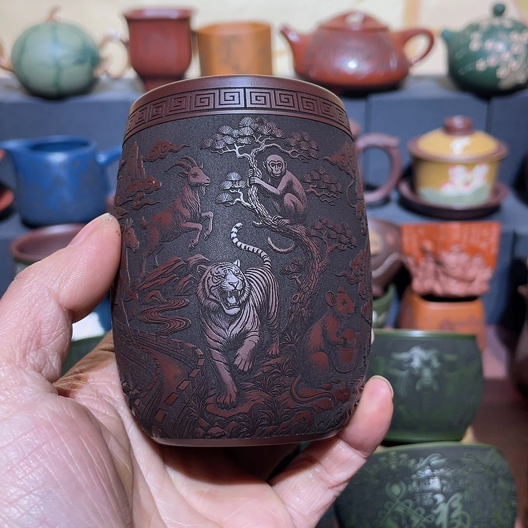 原矿紫砂手工主人杯