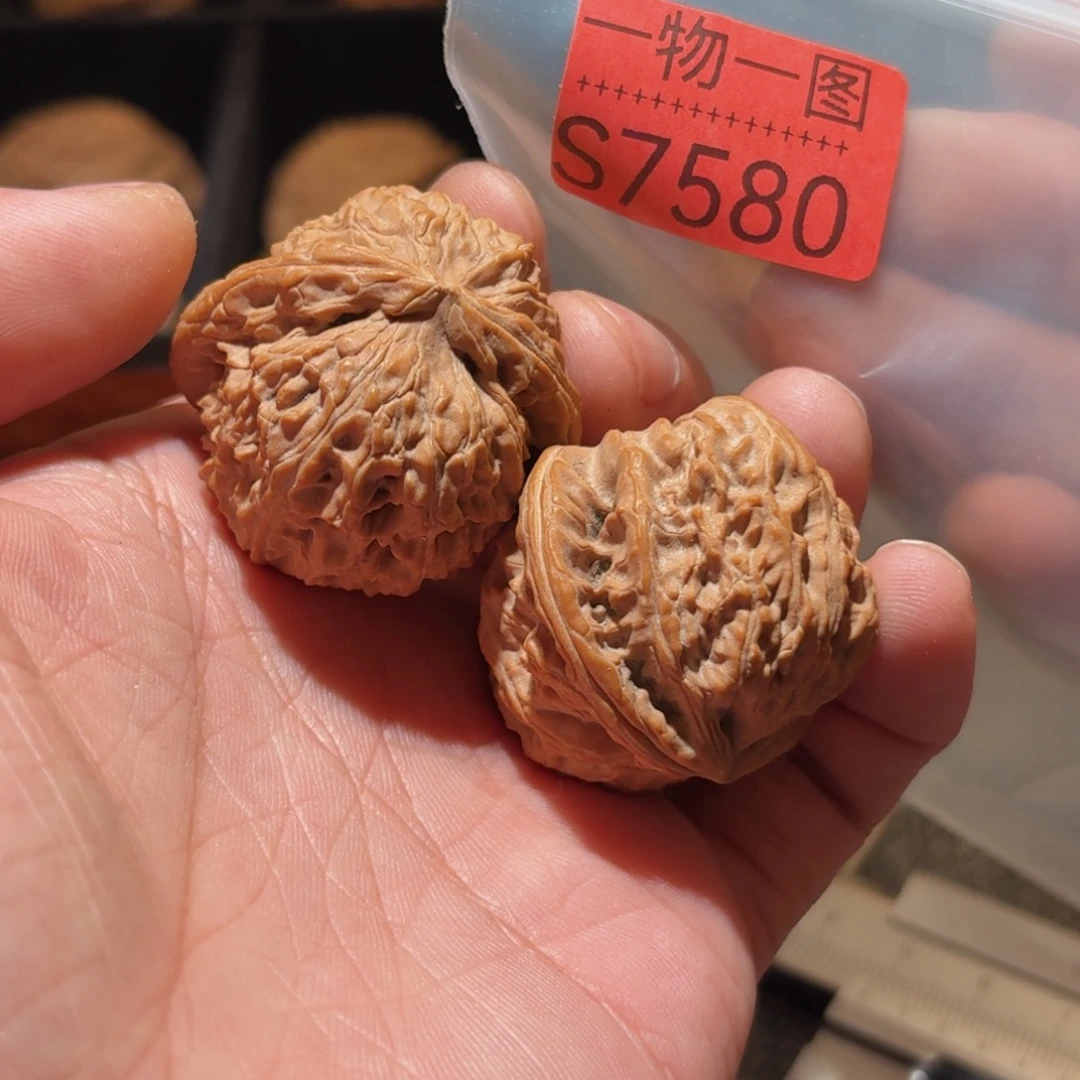 文玩核桃把件球白