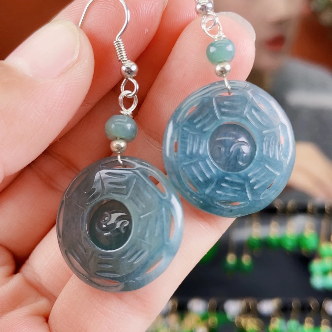 翡翠未镶嵌耳饰饰品