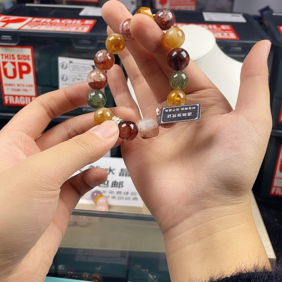 手链烟晶银S925镶嵌