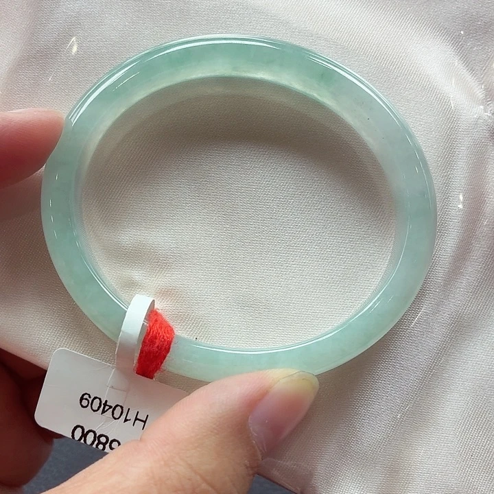 翡翠未镶嵌手镯（贵妃镯）天然缅甸A货翡翠（53-54）