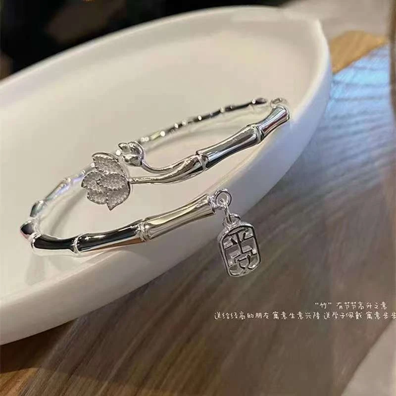 330竹节民族风通用甜美女圈口可调节亮面复古素款经典