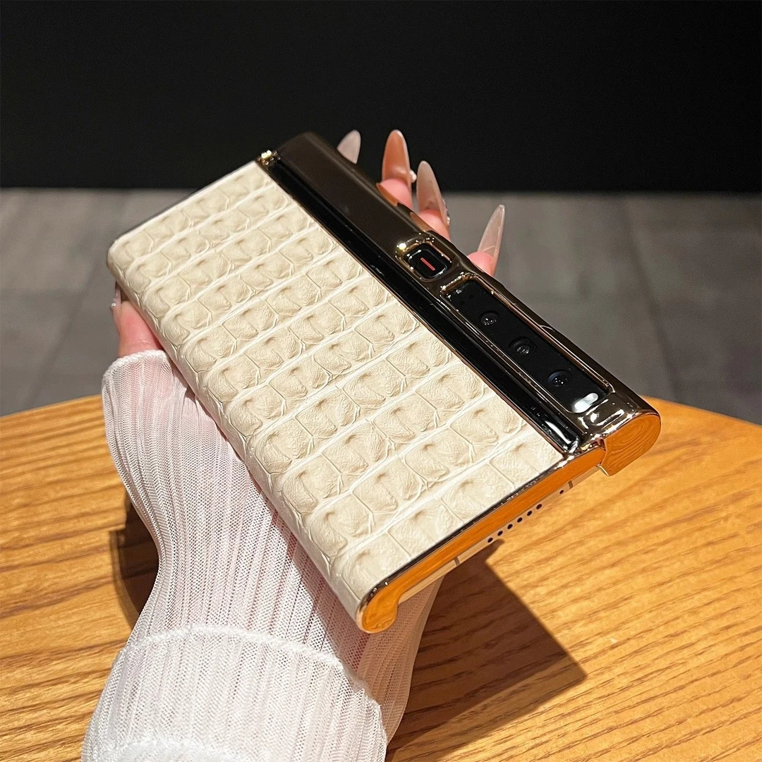 适用华为matexs2手机壳超薄鳄鱼纹Xs2典藏版折叠屏全包保护套外壳